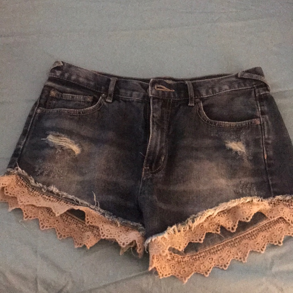 Free People Boho Festival crochet Shorts